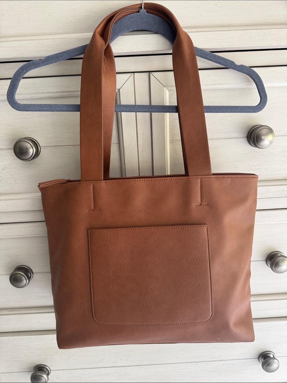 Universal Thread Brown Faux-Leather Everyday Tote